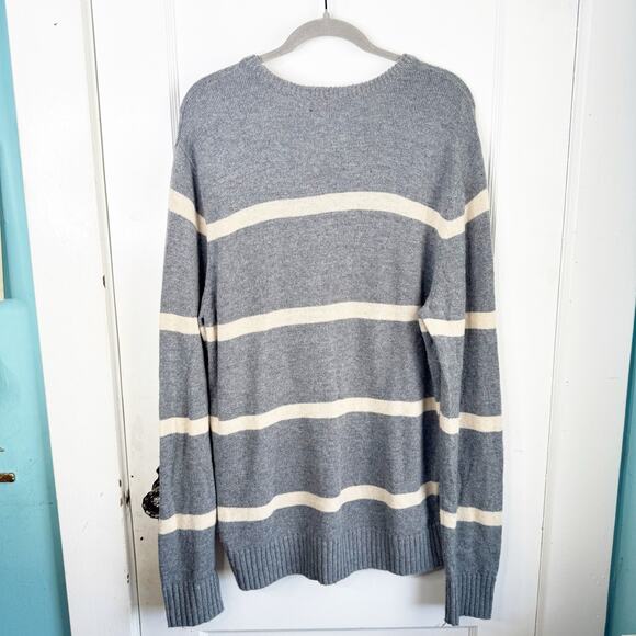 American Eagle AE Wool Blend Crewneck Striped Knit Sweater Men’s Athletic Fit XL - Picture 10 of 12
